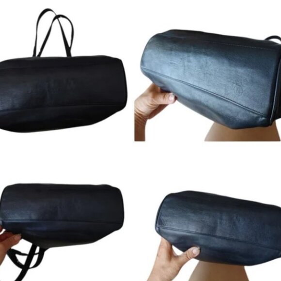 Paloma Picasso black vintage leather shoulder bag - Picture 14 of 15